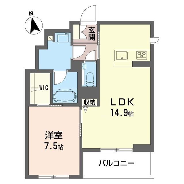 アルバハウス(1LDK/2階)の間取り写真