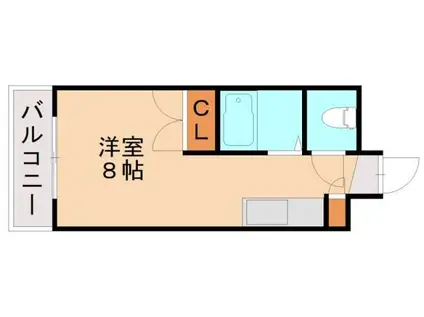 エステート有井(1K/4階)の間取り写真