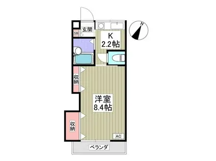 MKセンタービル(1K/3階)の間取り写真