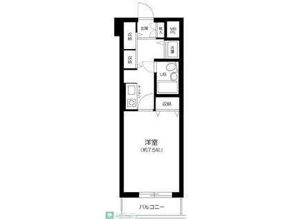 ライオンズマンション高津(1K/2階)の間取り写真