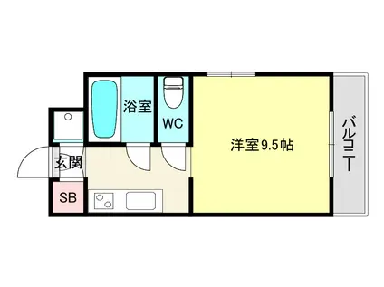 パラツィーナ甲子園口I(1K/2階)の間取り写真