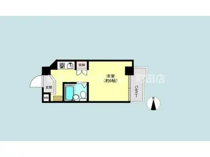 ホワイトウィング越野(ワンルーム/2階)の間取り写真