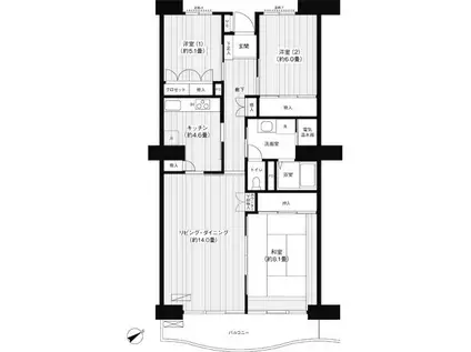 リバーサイド星川(3LDK/6階)の間取り写真
