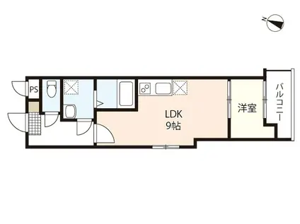 セブンプロート草津南(1LDK/2階)の間取り写真