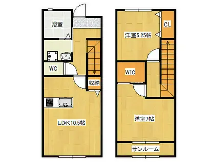 タラッサ(2LDK/1階)の間取り写真