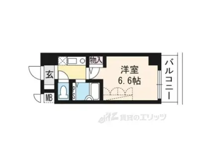 ラナップスクエア京都北野305(1K/3階)の間取り写真