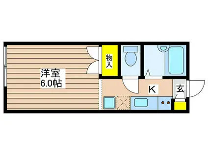 カーサボニ-タ(1K/1階)の間取り写真
