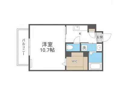 MAISON DU BONHEUR HAKOZAKIメゾン・デュ・ボ(1K/3階)の間取り写真