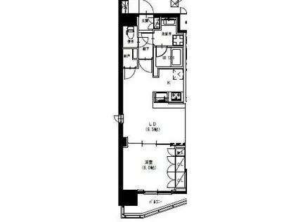 S-RESIDENCE曳舟(1LDK/3階)の間取り写真