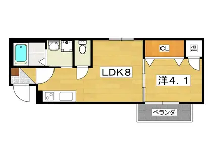 グランコート桜園(1LDK/1階)の間取り写真