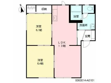 リーブル21(2LDK/1階)の間取り写真