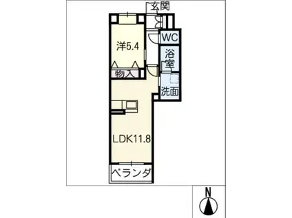 ECO&CLEAN HOUSE NAWA-KITA(1LDK/2階)の間取り写真