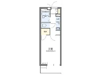 レオパレスブルファーニII(1K/2階)の間取り写真