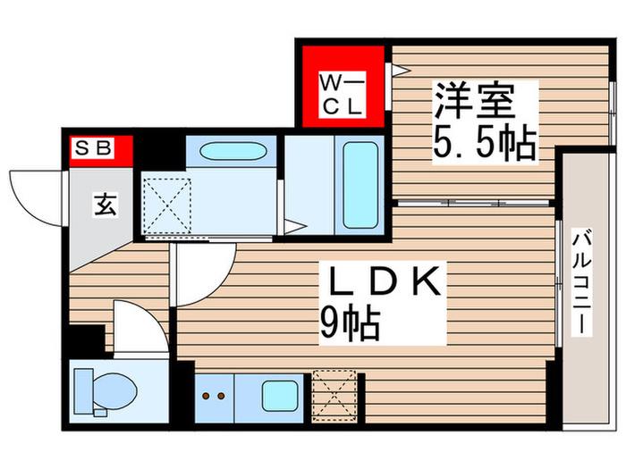セレスティア東葛西II(1LDK/3階)の間取り写真