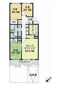 テレパレス日限山(3LDK/1階)の間取り写真