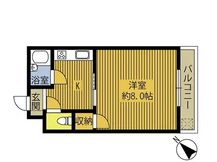 VILLA PLACE OITA A(1K/2階)の間取り写真