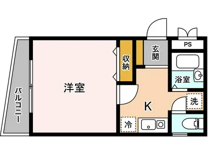 アスターMマンション(1K/1階)の間取り写真