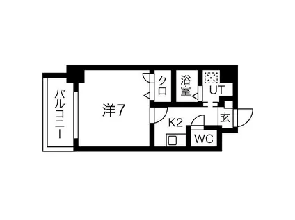 SH丸の内(1K/6階)の間取り写真