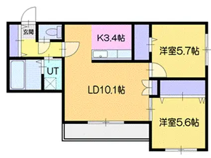 GRACE IMPACT (2LDK/4階)の間取り写真