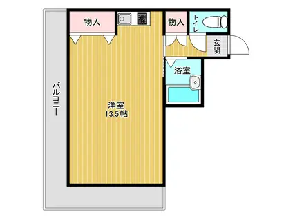 セラーン朝霧(ワンルーム/6階)の間取り写真