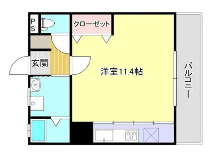 クラルテ ディヴァイン(ワンルーム/2階)の間取り写真