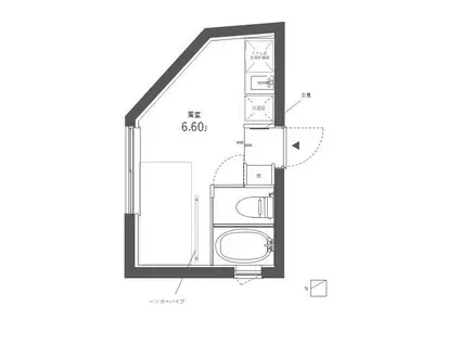 MN4822(ワンルーム/3階)の間取り写真