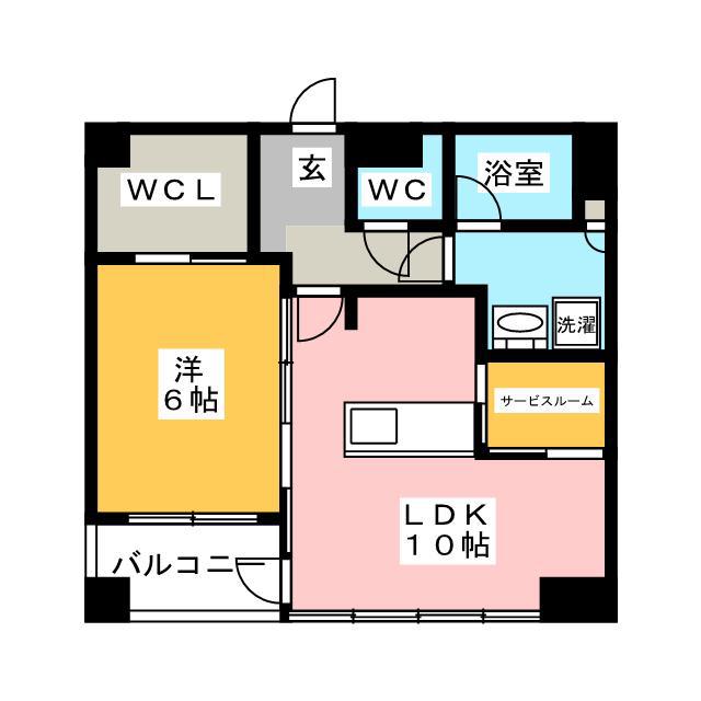 エンクレストベイサイド通(1LDK/14階)の間取り写真