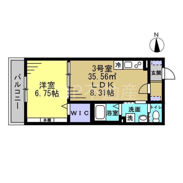 セミカ葛城 I(1LDK/1階)の間取り写真