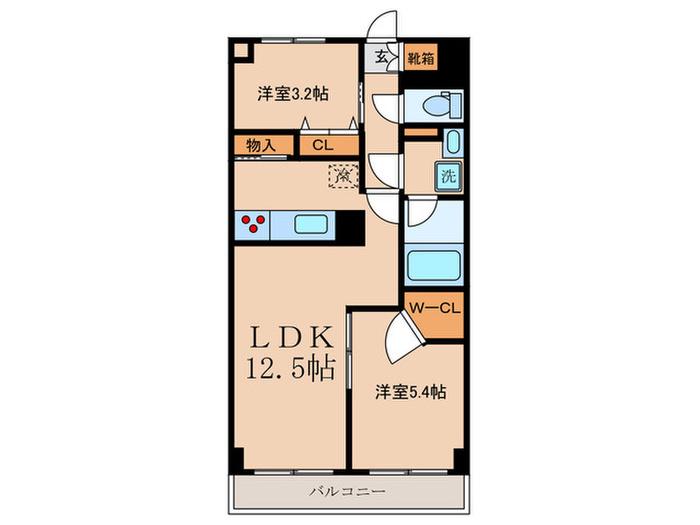 オーキッドレジデンス練馬北町(2LDK/7階)の間取り写真