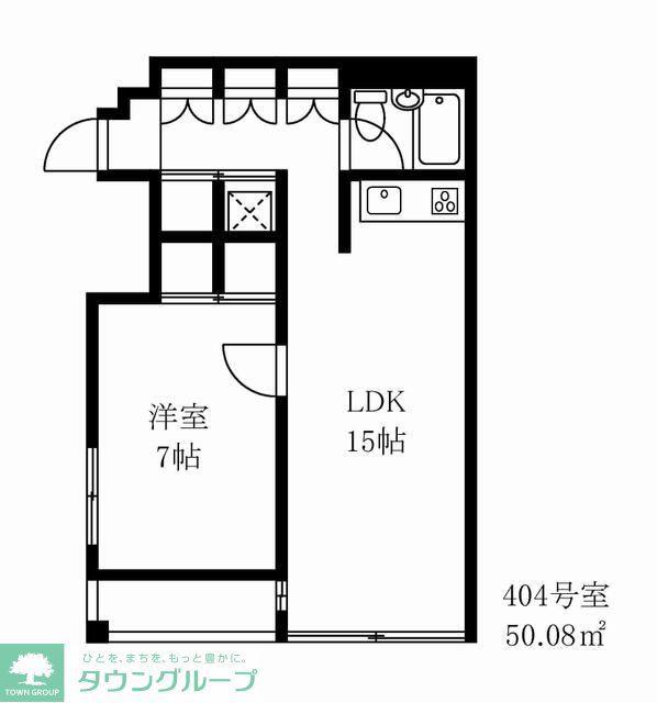 MT COURT(1LDK/4階)の間取り写真