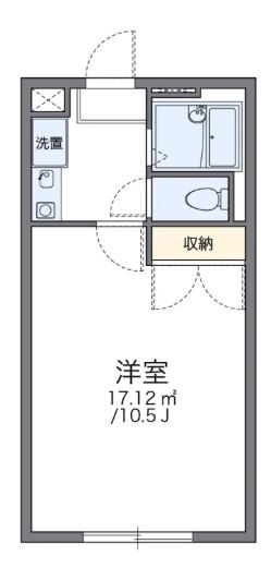 レオパレスソアレ(1K/1階)の間取り写真