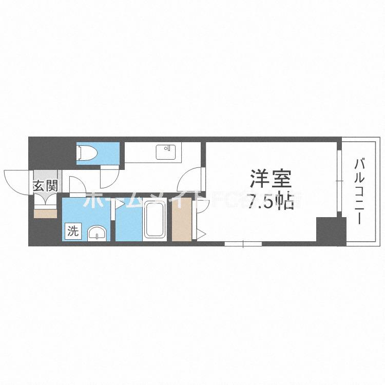 エスリード江坂垂水町(1K/5階)の間取り写真
