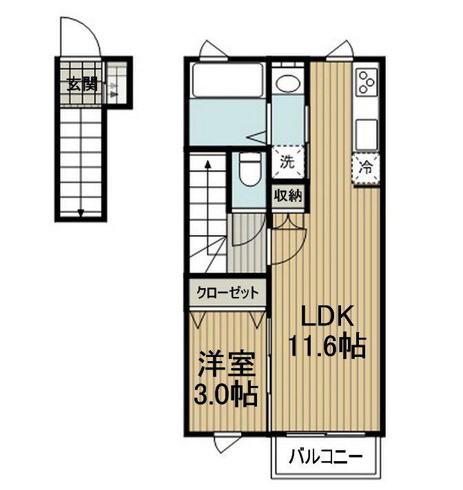 PLANTS RELAY(1LDK/2階)の間取り写真