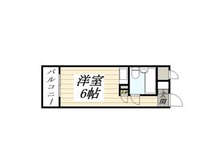 ロワイヤルユウ鹿島(ワンルーム/2階)の間取り写真