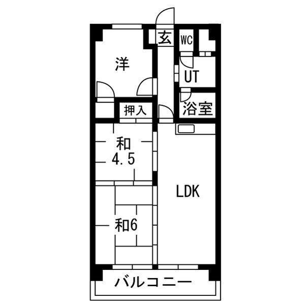 サクセス大喜(3LDK/1階)の間取り写真