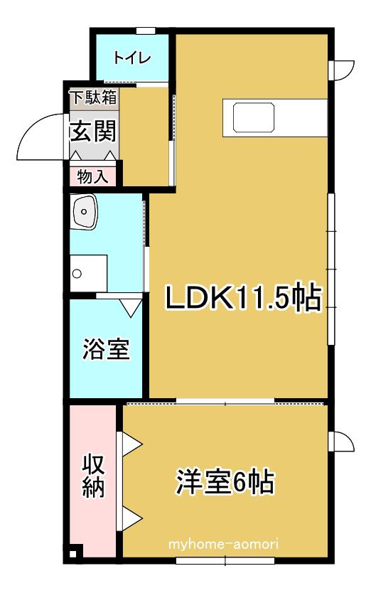 イルネージュ(1LDK/1階)の間取り写真