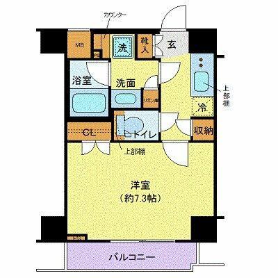 ガリシア用賀(1K/2階)の間取り写真