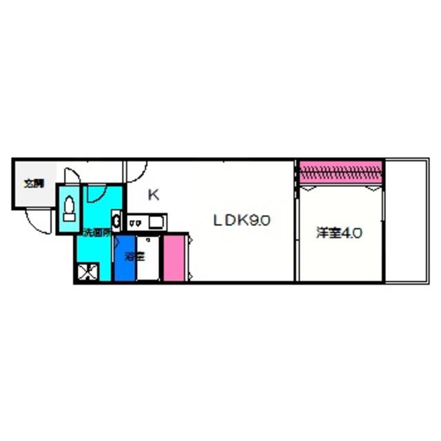 フィアスコート北旅籠町東II番館(1LDK/1階)の間取り写真