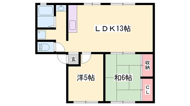 ソファレ21(2LDK/2階)の間取り写真