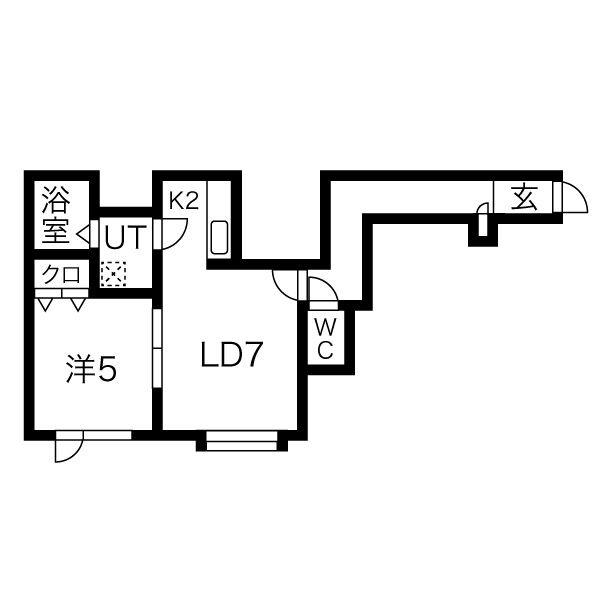 MKガーデン北39(1LDK/2階)の間取り写真