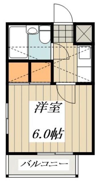 ルベールST(ワンルーム/1階)の間取り写真