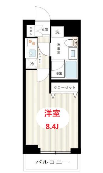 アルコバレーノ羽田(1K/3階)の間取り写真