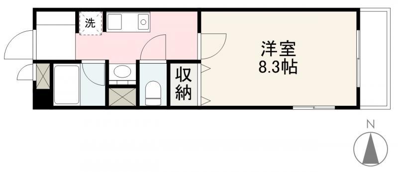 ロイヤルパレス(1K/1階)の間取り写真