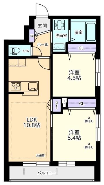 MAISONDEBANZAIII(2LDK/2階)の間取り写真