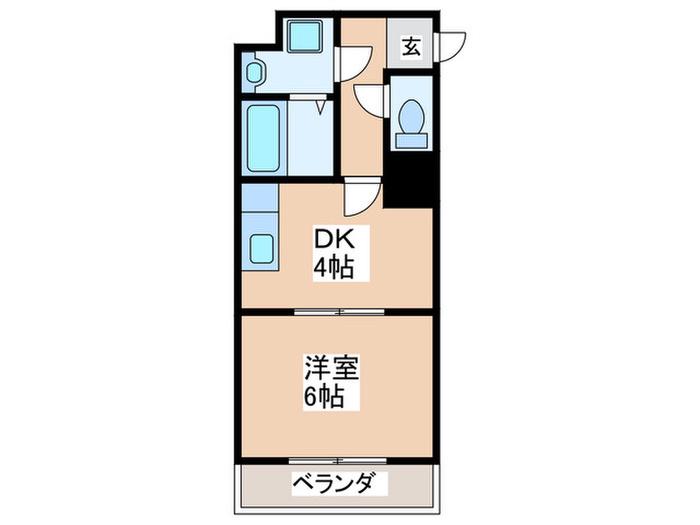 リビエール増井(1DK/7階)の間取り写真