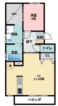 ル・リオン芳川(1LDK/3階)の間取り写真