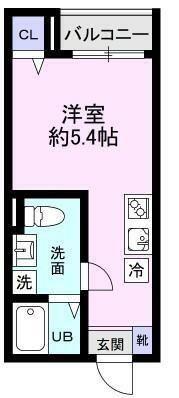 APT柴又(ワンルーム/2階)の間取り写真