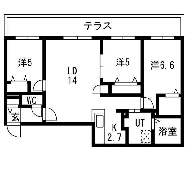 STELA POLARE(3LDK/1階)の間取り写真