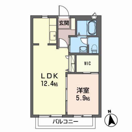 シャーメゾン・アゼリアII(1LDK/2階)の間取り写真