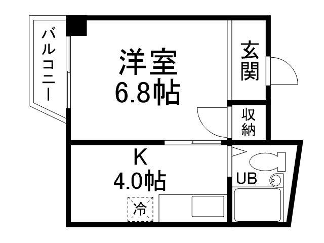 ハウスアルファ(1K/1階)の間取り写真